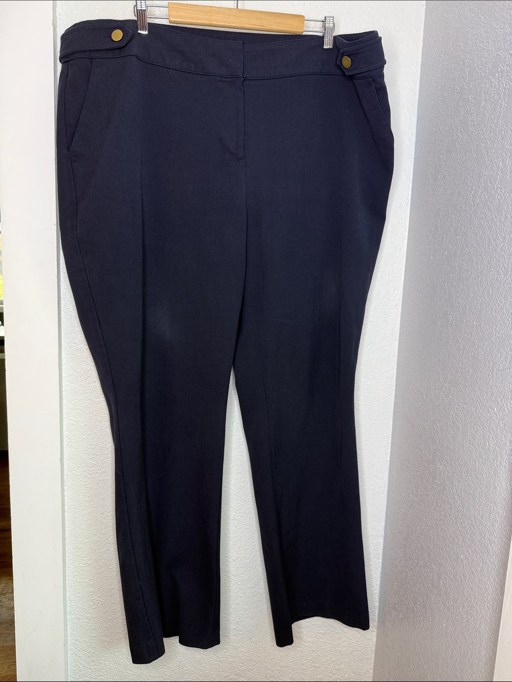 LOFT Marisa Trouser Navy Blue Straight Leg Career Pants Size 20 Careerwear